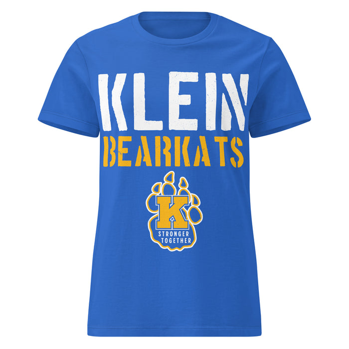 Klein High School Bearkats Women's Royal Blue SoftStyle T-shirt 017