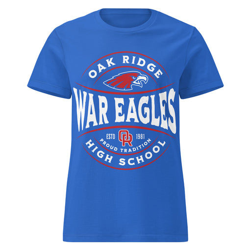 Oak Ridge High School War Eagles Women's Royal Blue SoftStyle T-shirt 218