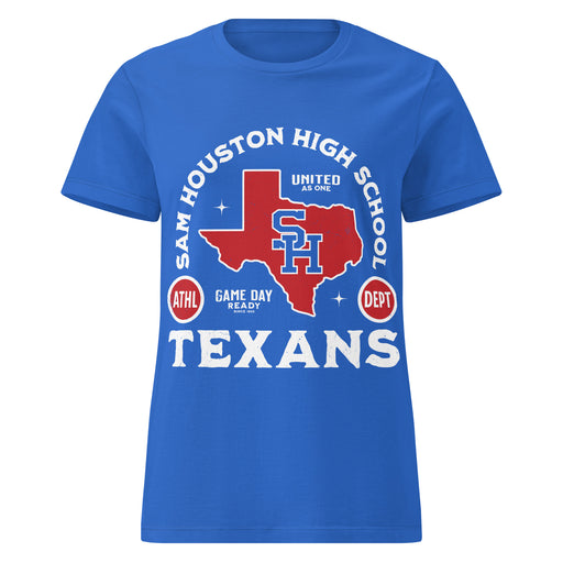 Sam Houston High School Texans Women's Royal Blue SoftStyle T-shirt 208