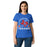 Front view of Sam Houston High School Texans Women's Royal Blue SoftStyle T-shirt 208