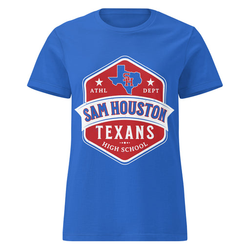 Sam Houston High School Texans Women's Royal Blue SoftStyle T-shirt 209