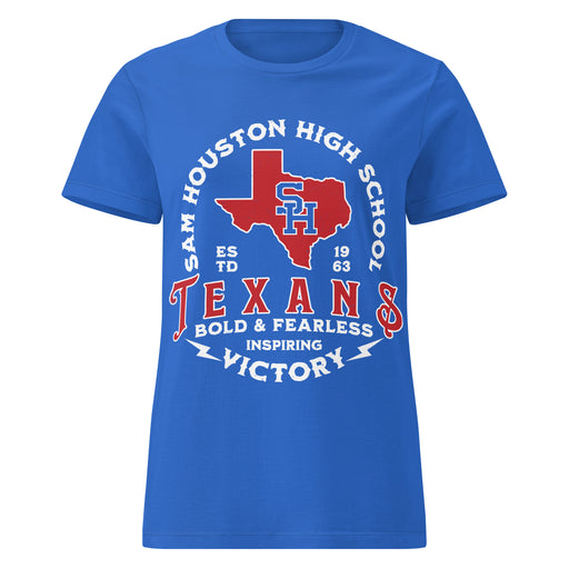 Sam Houston High School Texans Women's Royal Blue SoftStyle T-shirt 206