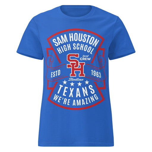 Sam Houston High School Texans Women's Royal Blue SoftStyle T-shirt 207