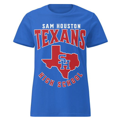 Sam Houston High School Texans Women's Royal Blue SoftStyle T-shirt 213