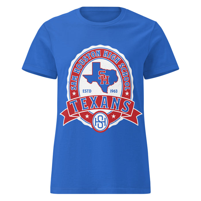 Sam Houston High School Texans Women's Royal Blue SoftStyle T-shirt 212