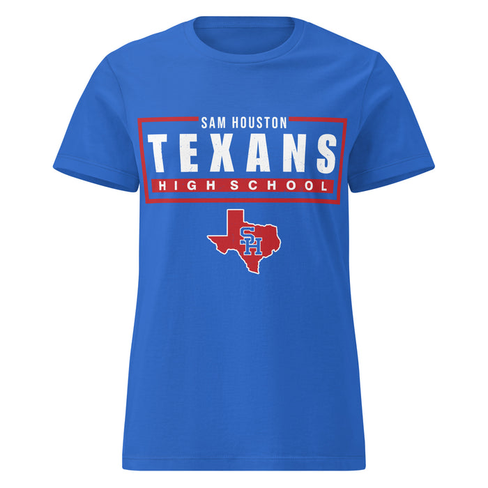 Sam Houston High School Texans Women's Royal Blue SoftStyle T-shirt 049