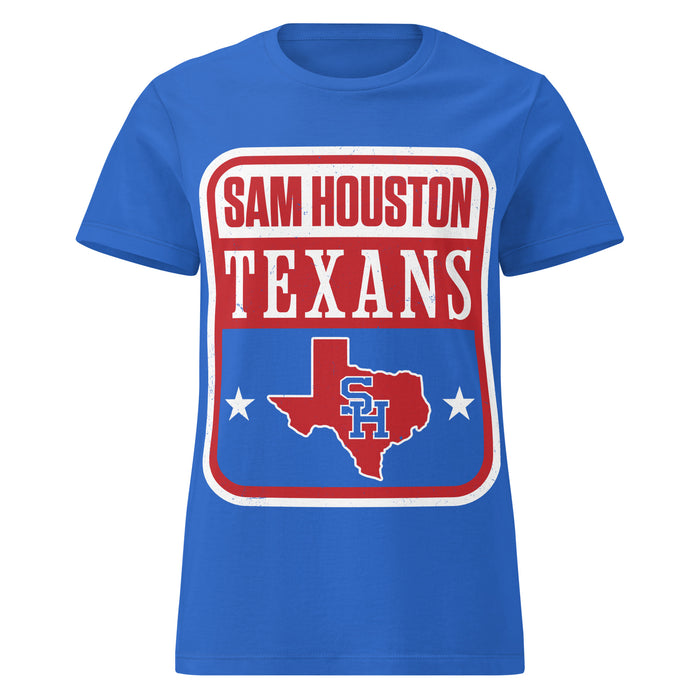 Sam Houston High School Texans Women's Royal Blue SoftStyle T-shirt 001