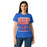 Front view of Sam Houston High School Texans Women's Royal Blue SoftStyle T-shirt 001
