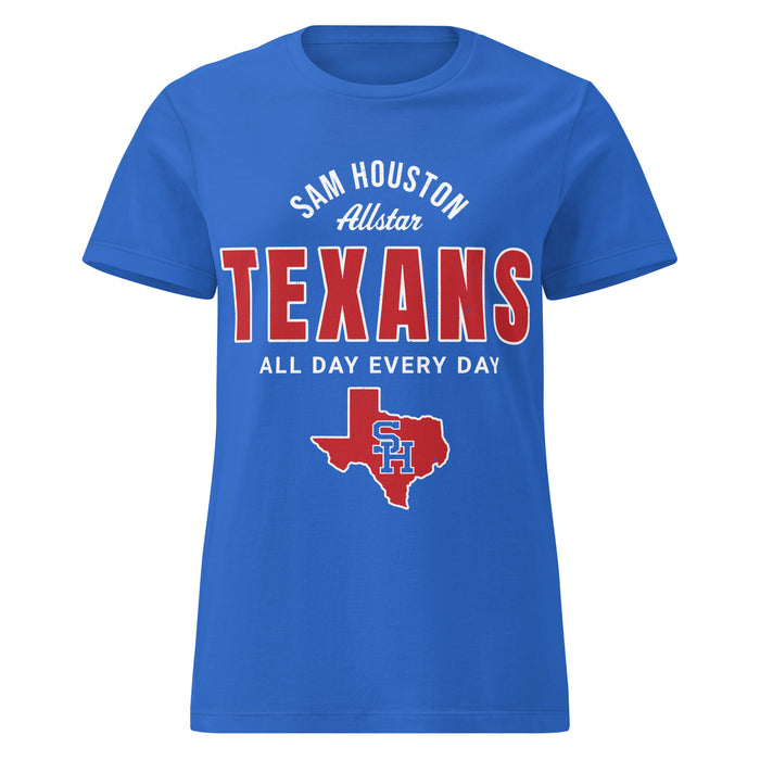 Sam Houston High School Texans Women's Royal Blue SoftStyle T-shirt 040