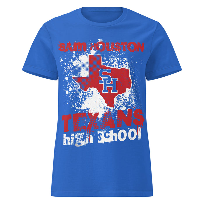 Sam Houston High School Texans Women's Royal Blue SoftStyle T-shirt 205
