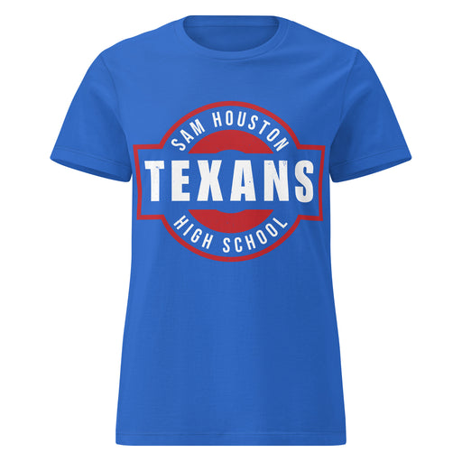 Sam Houston High School Texans Women's Royal Blue SoftStyle T-shirt 011
