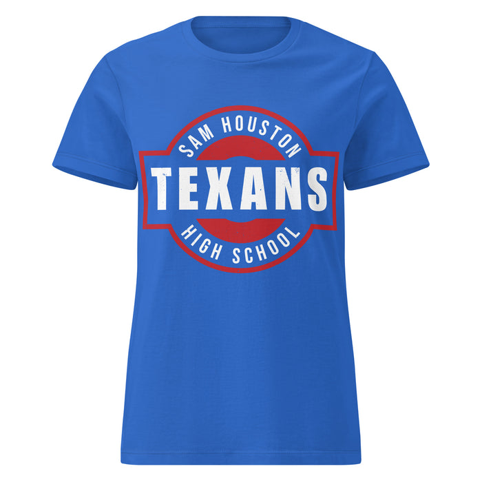 Sam Houston High School Texans Women's Royal Blue SoftStyle T-shirt 011