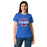 Front view of Sam Houston High School Texans Women's Royal Blue SoftStyle T-shirt 011