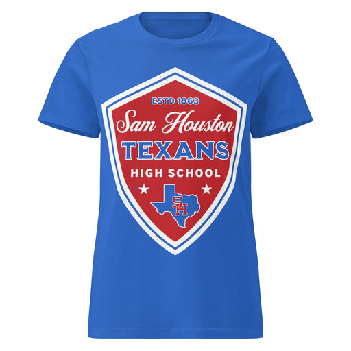 Sam Houston High School Texans Women's Royal Blue SoftStyle T-shirt 225