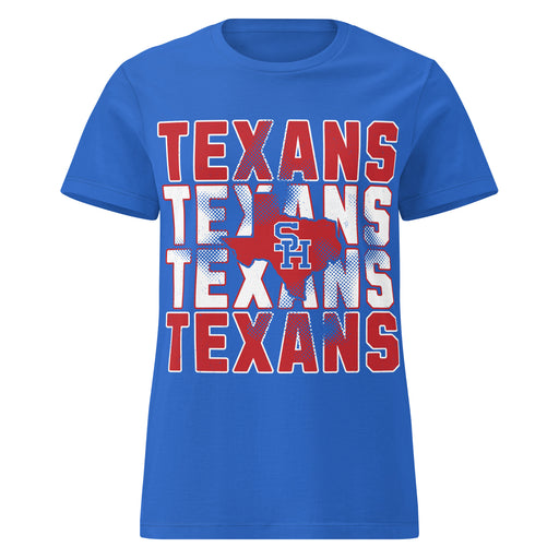 Sam Houston High School Texans Women's Royal Blue SoftStyle T-shirt 233
