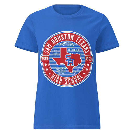 Sam Houston High School Texans Women's Royal Blue SoftStyle T-shirt 224