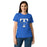 Lady wearing Taylor High School Mustangs Women's Royal Blue SoftStyle T-shirt 200