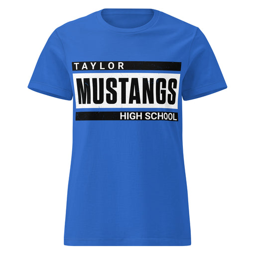 Taylor High School Mustangs Women's Royal Blue SoftStyle T-shirt 098