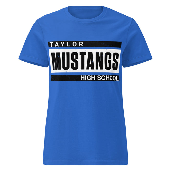 Taylor High School Mustangs Women's Royal Blue SoftStyle T-shirt 098