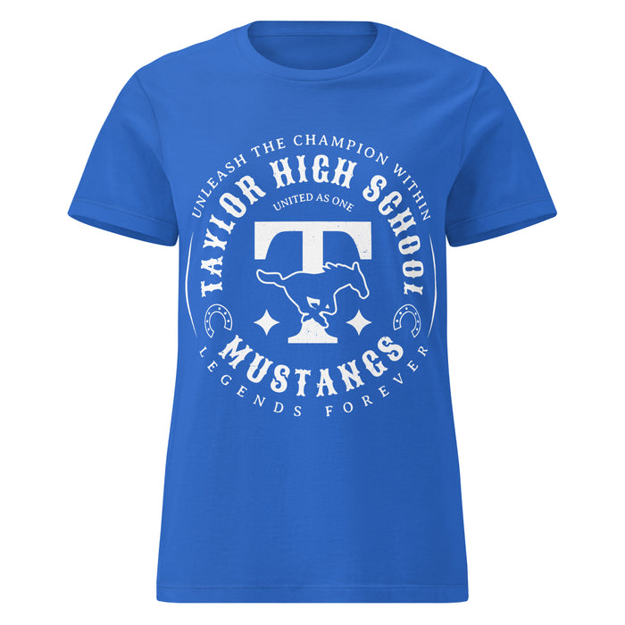 Taylor High School Mustangs Women's Royal Blue SoftStyle T-shirt 214