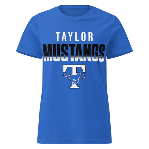 Taylor High School Mustangs Women's Royal Blue SoftStyle T-shirt 024