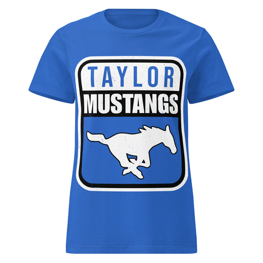 Taylor High School Mustangs Women's Royal Blue SoftStyle T-shirt 001