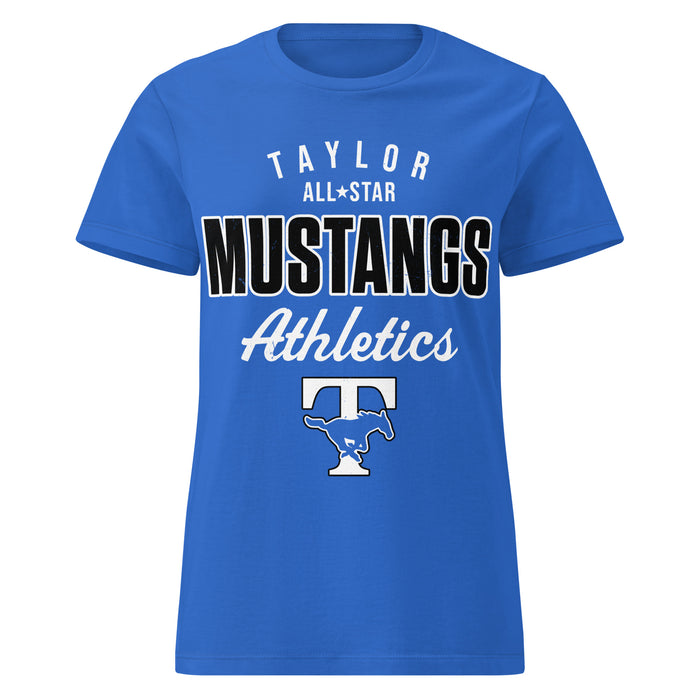 Taylor High School Mustangs Women's Royal Blue SoftStyle T-shirt 034