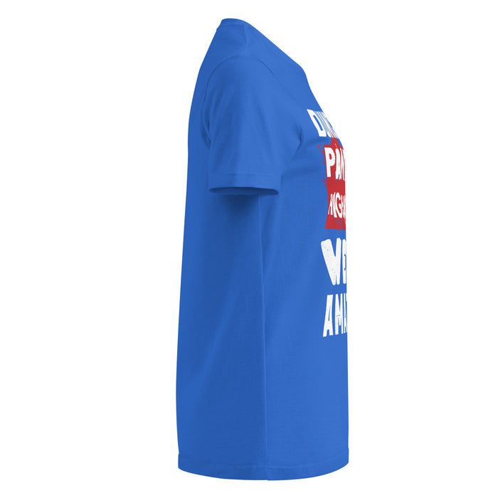 Side view of Duncanville High School Panthers Women's Royal Blue SoftStyle T-shirt 231