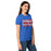Side view of Oak Ridge High School War Eagles Women's Royal Blue SoftStyle T-shirt 098