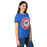 Side view of Oak Ridge High School War Eagles Women's Royal Blue SoftStyle T-shirt 216