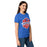 Side view of Sam Houston High School Texans Women's Royal Blue SoftStyle T-shirt 209
