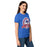 Side view of Sam Houston High School Texans Women's Royal Blue SoftStyle T-shirt 212