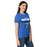Side view of Taylor High School Mustangs Women's Royal Blue SoftStyle T-shirt 049