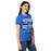 Side view of Taylor High School Mustangs Women's Royal Blue SoftStyle T-shirt 237