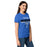 Side view of Taylor High School Mustangs Women's Royal Blue SoftStyle T-shirt 024