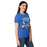 Side view of Taylor High School Mustangs Women's Royal Blue SoftStyle T-shirt 020