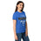 Side view of Taylor High School Mustangs Women's Royal Blue SoftStyle T-shirt 034
