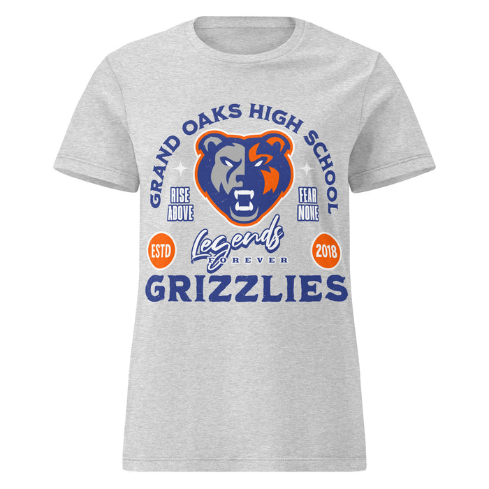 Grand Oaks High School Grizzlies Women's Sport Grey SoftStyle T-shirt 208