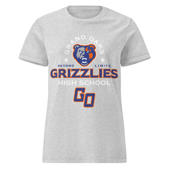 Grand Oaks High School Grizzlies Women's Sport Grey SoftStyle T-shirt 222