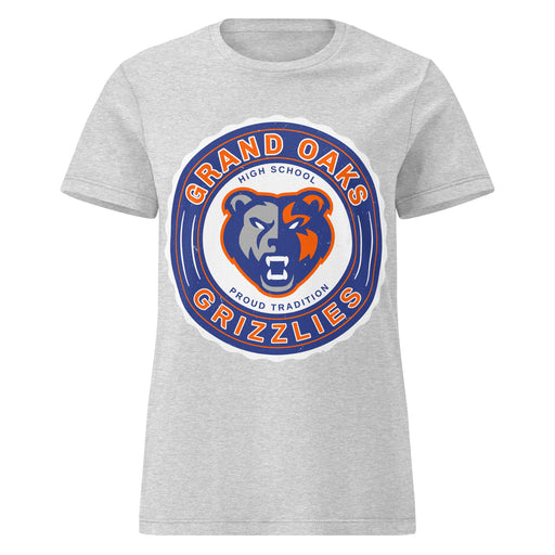 Grand Oaks High School Grizzlies Women's Sport Grey SoftStyle T-shirt 216