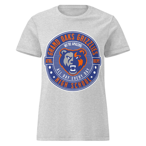 Grand Oaks High School Grizzlies Women's Sport Grey SoftStyle T-shirt 224