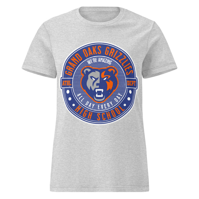 Grand Oaks High School Grizzlies Women's Sport Grey SoftStyle T-shirt 224