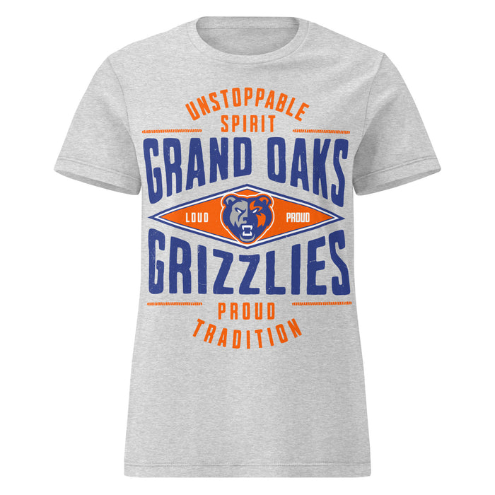 Grand Oaks High School Grizzlies Women's Sport Grey SoftStyle T-shirt 210