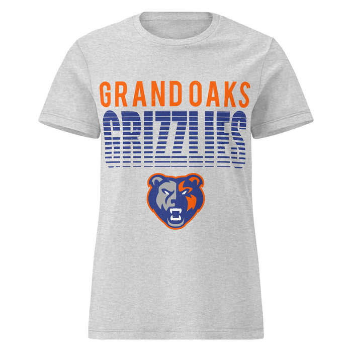Grand Oaks High School Grizzlies Women's Sport Grey SoftStyle T-shirt 024