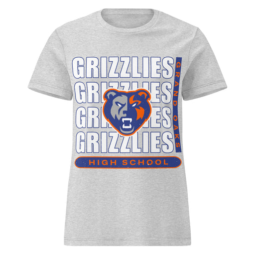 Grand Oaks High School Grizzlies Women's Sport Grey SoftStyle T-shirt 235