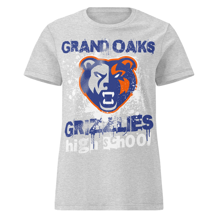 Grand Oaks High School Grizzlies Women's Sport Grey SoftStyle T-shirt 205