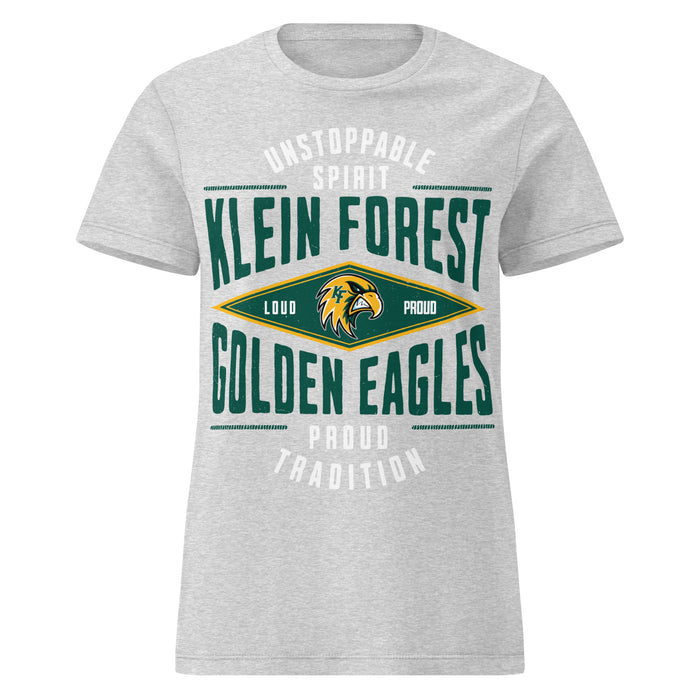 Klein Forest High School Golden Eagles Women's Sport Grey SoftStyle T-shirt 210