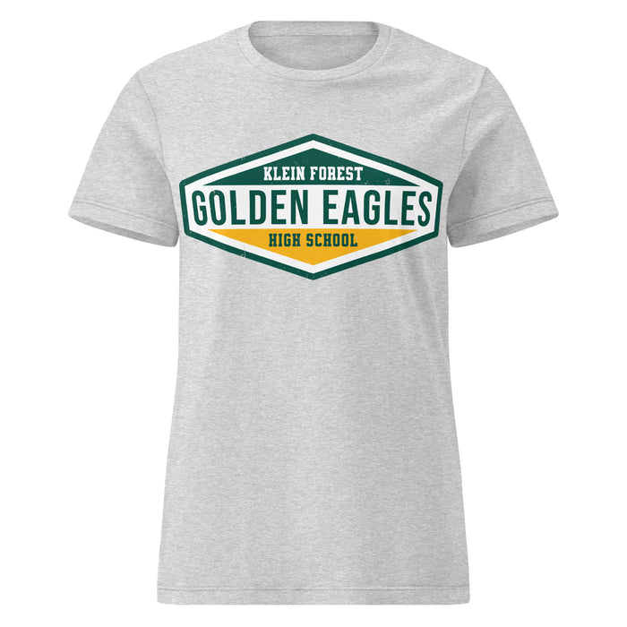 Klein Forest High School Golden Eagles Women's Sport Grey SoftStyle T-shirt 009