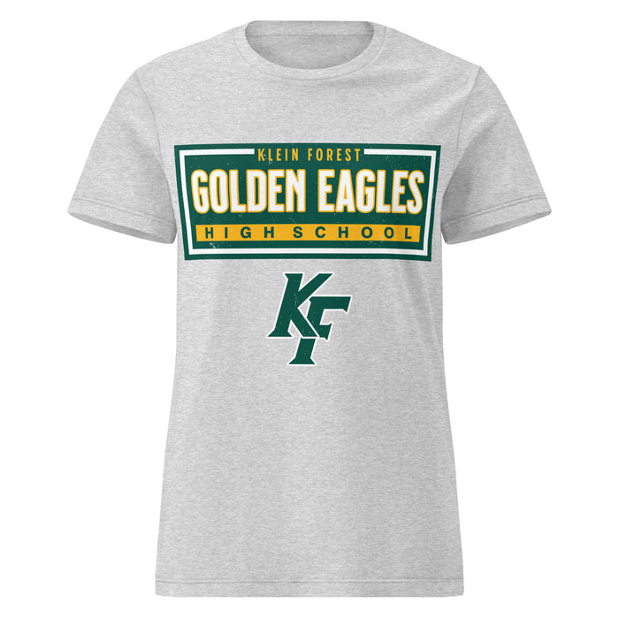Klein Forest High School Golden Eagles Women's Sport Grey SoftStyle T-shirt 049