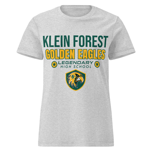 Klein Forest High School Golden Eagles Women's Sport Grey SoftStyle T-shirt 003